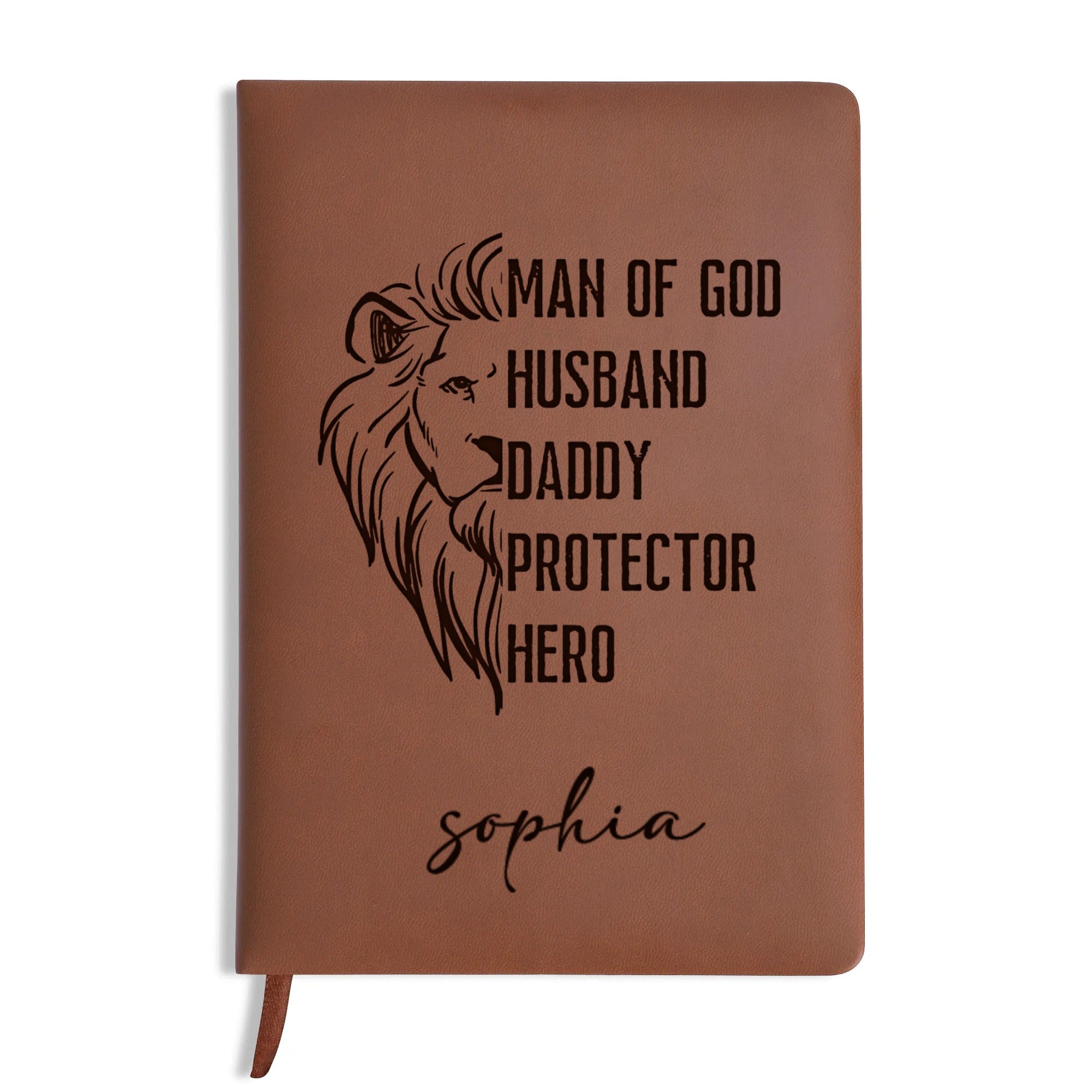 Personalized Christian Journal with "Man Of Good", Custom Name Prayer & Faith Notebook, Religious Gift, First Communion Gifts, Birthday. NBLAF52
